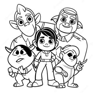 Halaman Mewarna Watak Menawan Trollhunters 118835 53940