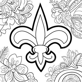 Halaman Mewarna Logo New Orleans Saints 119012-54065