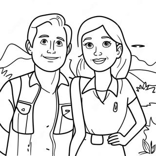 Halaman Mewarna Pengembaraan Steve Dan Maggie 119217-54225
