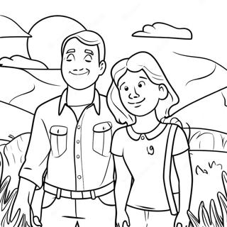 Halaman Mewarna Pengembaraan Steve Dan Maggie 119217-54226