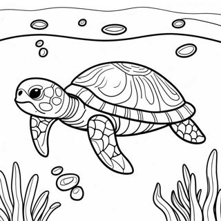 Gambar Mewarna Penyu Laut Megah Berenang 119733-54635