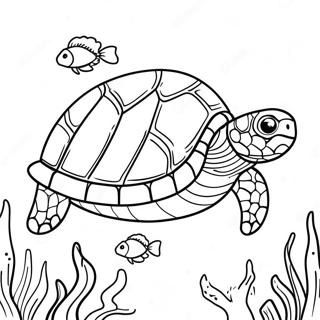 Gambar Mewarna Penyu Laut Megah Berenang 119733-54636
