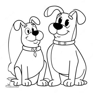 Halaman Mewarna Duo Kucinganjing Ceria 120017 54851