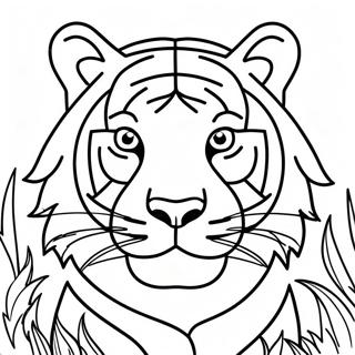 Halaman Mewarna Harimau Yang Perkasa 120123 54942