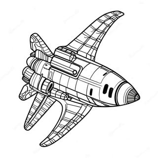 Halaman Mewarna Pesawat Angkasa Terperinci Dalam Orbit 120223 55015