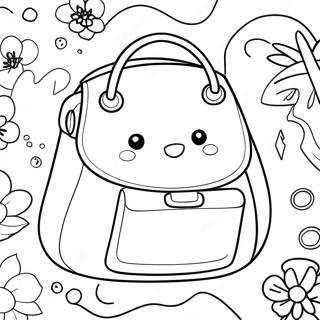 Halaman Mewarna Beg Tangan Corak Haiwan Comel 120452 55195