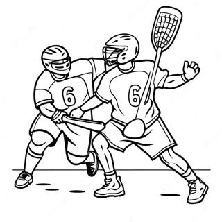 Halaman Mewarna Permainan Lacrosse Yang Mengujakan 120630-55330