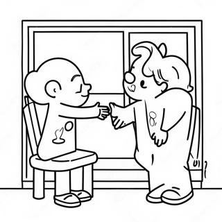 Halaman Mewarna Adegan Selamat Tinggal Sedih 120809-55660