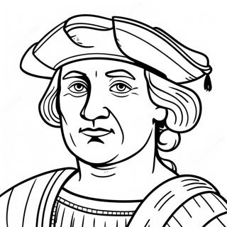 Christopher Columbus Halaman Mewarna