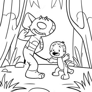 Calvin Dan Hobbes Halaman Mewarna