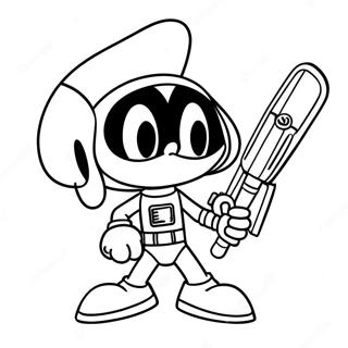 Marvin The Martian Memegang Senjata Sinar Halaman Mewarna 121297-56024