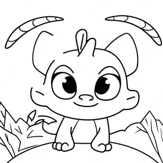 Night Fury Dengan Mata Berkilau Halaman Mewarna 121323 56044