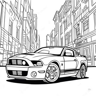 Halaman Mewarna Ford Mustang Shelby 121609-56271