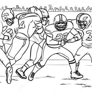 Halaman Mewarna Pemain Broncos Dalam Aksi 121660-56309