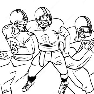 Halaman Mewarna Pemain Broncos Dalam Aksi 121660-56310