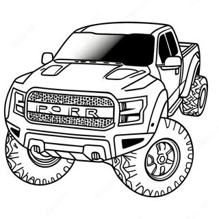 Halaman Mewarna Perlumbaan Ford Raptor 121940-56532