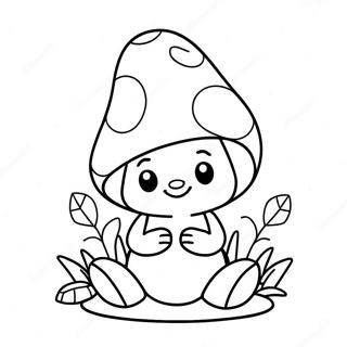 Halaman Mewarna Gnome Cendawan 122091 56635