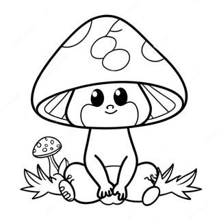 Halaman Mewarna Gnome Cendawan 122091 56636