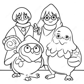 Halaman Mewarna Cuti Harry Potter Dan Kawan Kawan 122144-56683