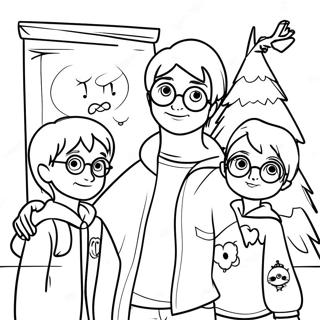 Halaman Mewarna Cuti Harry Potter Dan Kawan Kawan 122144-56684