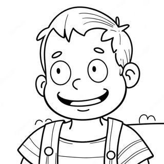 Halaman Mewarna Jalur Komik Lucu Big Nate 122170 56703