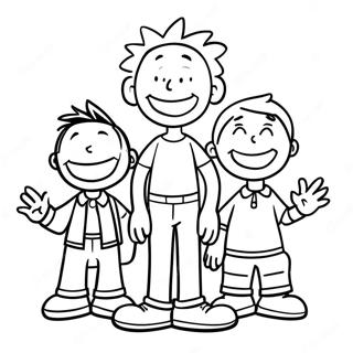 Gambar Mewarna Big Nate Dengan Kawan Kawan 122171-56707