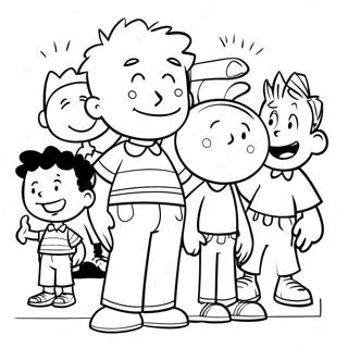 Gambar Mewarna Big Nate Dengan Kawan Kawan 122171-56708