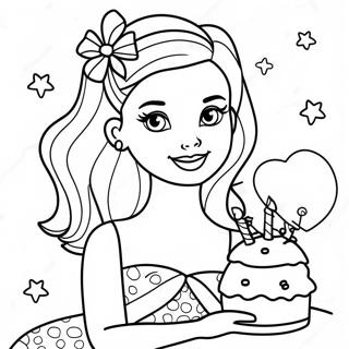 Gambar Mewarna Sambutan Hari Jadi Barbie 122193 56771