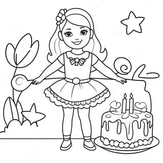 Gambar Mewarna Pakaian Hari Jadi Barbie Yang Comel 122196 56728