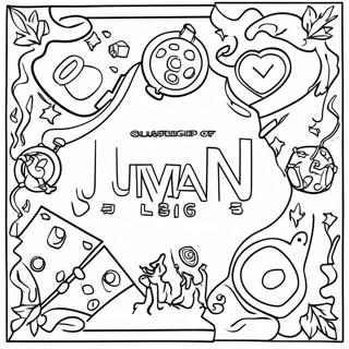 Halaman Mewarna Papan Permainan Jumanji 122607-57103