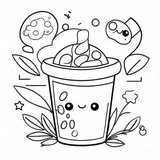 Halaman Mewarna Starbucks Kawaii 123171-57531