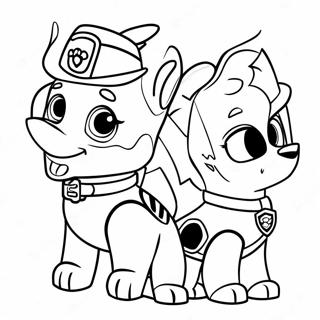 Halaman Mewarna Paw Patrol Untuk Hari Kesyukuran 123326-57650