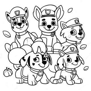 Halaman Mewarna Watak Paw Patrol Yang Ceria Di Hari Kesyukuran 123328-57657