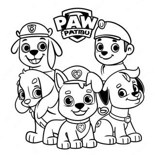 Halaman Mewarna Watak Paw Patrol Yang Ceria Di Hari Kesyukuran 123328-57660