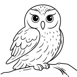 Halaman Mewarna Burung Hantu Salji Yang Menawan 123432-57747