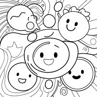 Halaman Mewarna Ekspresi Wajah Gembira 123482 57778