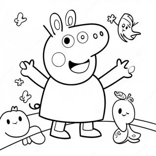 Halaman Mewarna Peppa Pig Halloween 123532-57812