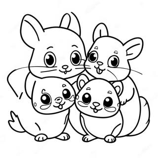Halaman Mewarna Keluarga Chinchilla 123947-58145