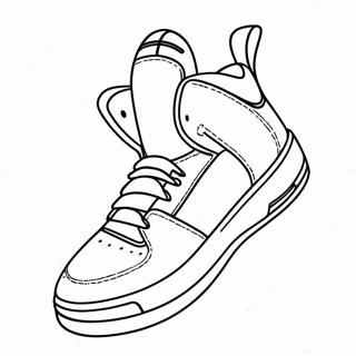 Kasut Bola Keranjang Halaman Mewarna