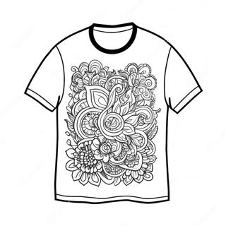 Halaman Mewarna Reka Bentuk T Shirt Berwarna Warni 124330-58527