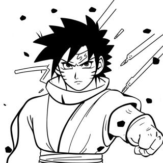 Halaman Mewarna Sasuke Uchiha Dalam Pertempuran 124355-58545