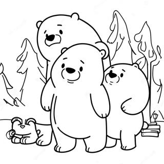 We Bare Bears Halaman Mewarna