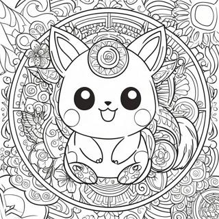 Halaman Mewarna Mandala Pokemon Yang Rumit 124820 58910