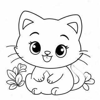 Halaman Mewarna Kucing Valentine Yang Comel 124948-59008