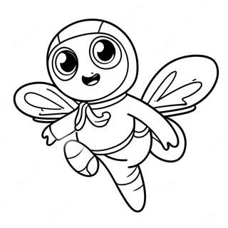 Halaman Mewarna Lelaki Terbang Dalam Kostum Superhero 125079 59117