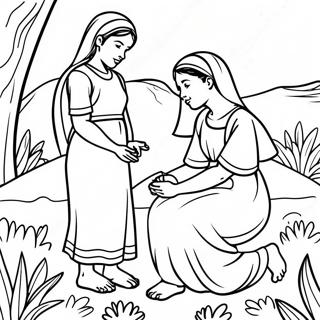 Halaman Mewarna Ruth Dan Naomi Yang Penyayang 125131-59157