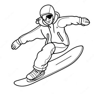 Halaman Mewarna Snowboarding 125307 59282
