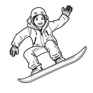 Halaman Mewarna Snowboarding 125307 59283