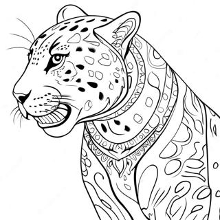 Halaman Mewarna Pemain Jaguar Dalam Aksi 125489 59429