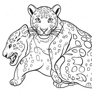 Halaman Mewarna Pemain Jaguar Dalam Aksi 125489 59430